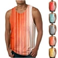 thumbnail image 5 of Big and Tall Mens Athletic Tank Tops Sleeveless Crew Neck Stripe Gradient Color Workout Tees Plus Size Pullovers Sky Blue XXXXL, 5 of 5