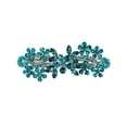 thumbnail image 1 of Clip pasador de flor de cristal verde azulado precioso de Faship, 1 of 5