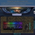 thumbnail image 2 of Gaming Mouse Pad, Golden Topographic Contour Large Desk Mat, Extended Big XL Desk Pad, Long Computer Keyboard Mousepad with 3mm Non-Slip Base and Stitched Edge for Home Office, 31.5 x 11.8 Inch, 2 of 6