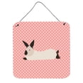 thumbnail image 1 of Carolines Treasures BB7967DS66 California White Rabbit Imprimés Muraux Ou de Porte à Carreaux Roses, 6 x 6 Po., 1 of 1