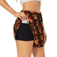 thumbnail image 3 of Lsque Cute Squirrel Printed Women's Running Shorts with Liner Pockets,Elastic Quick Dry Workout Athletic Gym Yoga Shorts,Womens High Waist Shorts-Large, 3 of 9