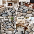 thumbnail image 5 of Area Rug for Living Room, Pebble Stone Non-Slip Indoor Large Carpet for Bedroom/Dining Room, Modern Minimalist Nature Art Aesthetics Washable Low-Profile Rectangle Floor Runner Rugs - 5 x 7 Ft, 5 of 7
