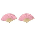 thumbnail image 1 of (2-Pack) Rinsvye Solid Fan Folding Dot Paper Fans Party Wedding Hand Dance Wedding Fans Held Silk Pattern Color Wooden Fans Bulk Tools & Home Improvement, 1 of 4