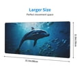 thumbnail image 2 of Rocae Ocean Dolphin Fish School for Gaming Mouse Pad, Mouse Pad Large, Office Computer Keyboard Mousepad, Keyboard and Mouse Pad with Stitched Edges,31.5 x 11.8 in, 2 of 5