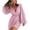 Pink#502, variant on Skinny Slim Fit Solid Color Crew Neck Short Sleeve Bodysuit,Women's Fashion Tights Jumpsuit