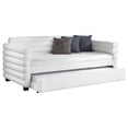 thumbnail image 3 of Patricia Boucle Upholstered Twin Day Bed with Trundle White, 3 of 11