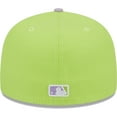thumbnail image 4 of Men's New Era Neon Green/Lavender Los Angeles Dodgers Spring Color Two-Tone 59FIFTY Fitted Hat, 4 of 6