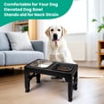 thumbnail image 4 of Elevated Dog Bowls, 2 Stainless Steel Dog Food Bowls, Raised Dog Bowl Adjusts to 5 Heights for Small Medium and Large Dogs,Black, 4 of 8