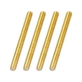 thumbnail image 1 of Uxcell 4Pack M6x70mm Fully Threaded Rod, Brass Right Hand All Thread Screw Studs for Furniture Assembly Fastening, 1mm Pitch, 1 of 6