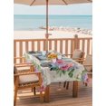 thumbnail image 2 of Outdoor Tablecloth with Umbrella Hole for Patio/Picnic/Party/Camping, Spring Waterproof Table Cloth Rectangle Table Cover Washable, Farmhouse Retro Truck Botanical Rose Butterfly (54"x 80"), 2 of 8