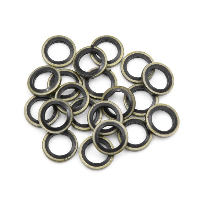 Unique Bargains 20pcs Engine Oil Crush Washers Drain Plug Gaskets 10mm ID. 16mm OD. for Car