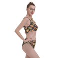 thumbnail image 4 of Daiia Heart printed 2 piece Swimsuit Bikinis for Women High Waisted Racerback Bathing Suits Summer Tummy Control Scoop Neck Swimwear-Small, 4 of 8
