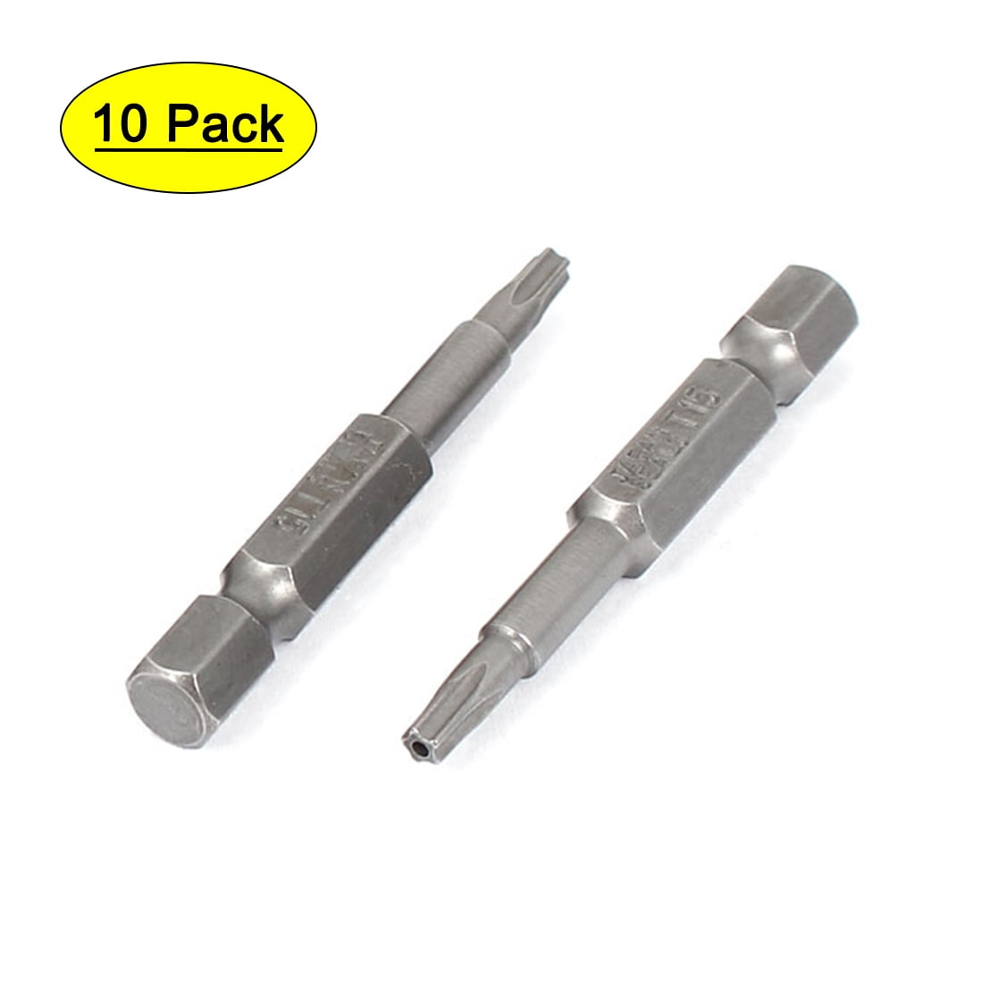 50mm Long 1//4/" Hex Shank TS15 Magnetic Pentacle Screwdriver Bits 10pcs