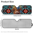 thumbnail image 5 of HUIACONG Highland Aztec Tribal Windshield Sun Shade for 2018-2024 Jeep Wrangler JL JLU & Gladiator JT, Sunshades Heat Shield, Aluminum Foil Triple Laminate Structure, Silver, 5 of 6