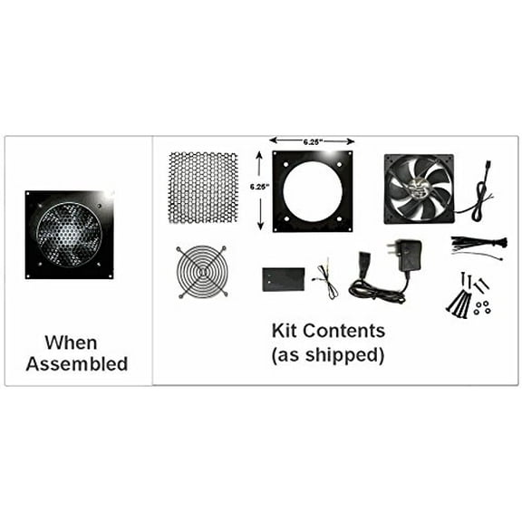 Coolerguys Coolerguys Single 120Mm Fan Kit With Pre-Set Thermal Controller Cg-1201-P Electronic_Component_Fan