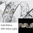 thumbnail image 2 of Guirnalda de luces LED con forma de cinta para árbol de Navidad, ideal para decorar fiestas en casa. Cálido de plata 5m, 2 of 9