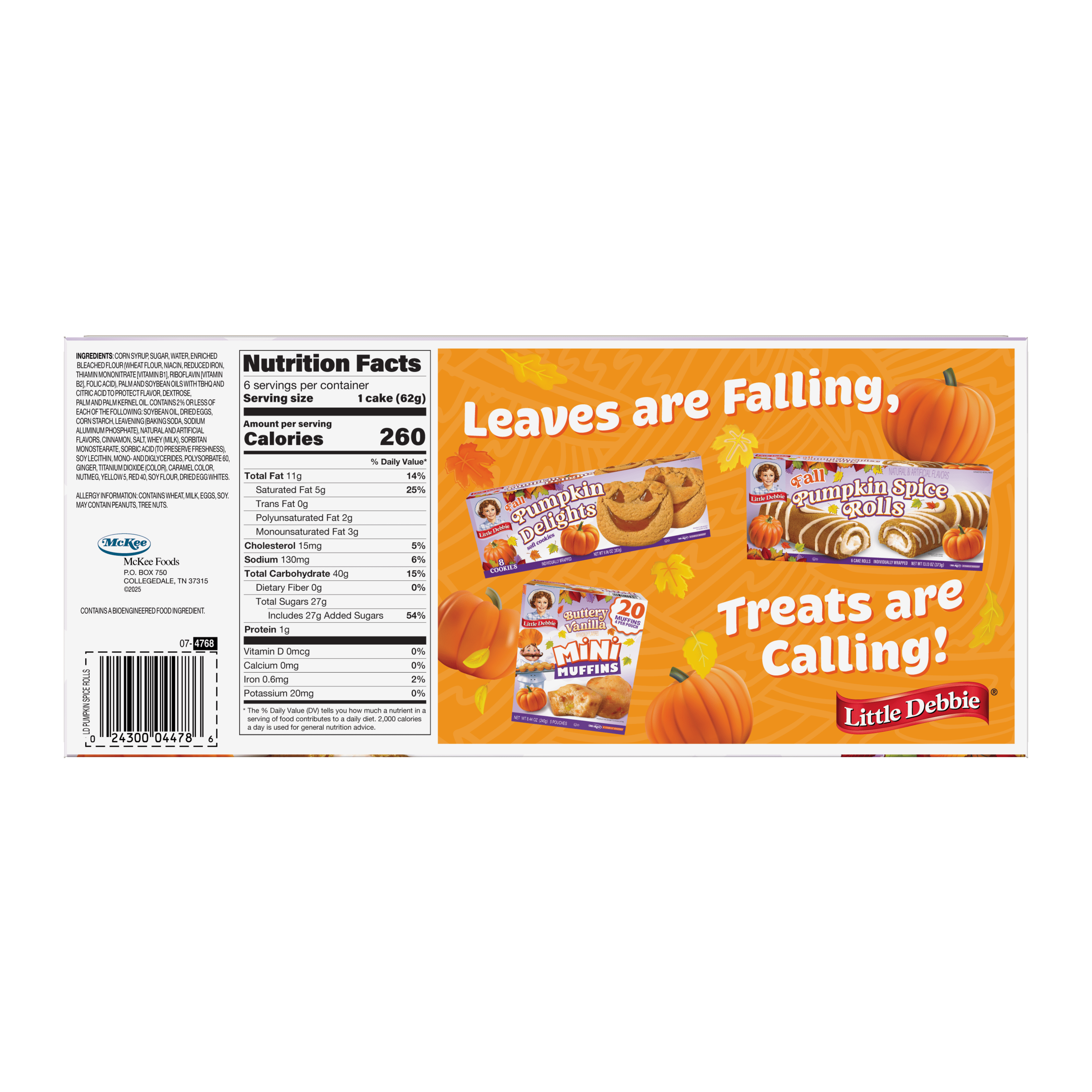 Little Debbie Family Pack Pumpkin Spice Rolls, 13.13 oz