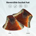 thumbnail image 2 of Yiaed Maple Leaf Meditating Chihuahua Print Reflective Stripe Bucket Hat Unisex Funny Outdoor Fisherman Cap Beach Sun Hat, 2 of 5