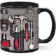 thumbnail image 1 of Taza de café con diseño de caja de herramientas, cerámica, 350 ml, con mango negro, 1 of 2