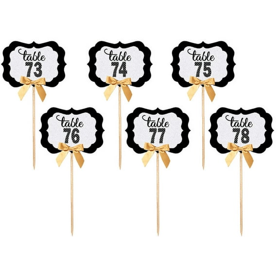 Table Numbers 73-78 Table Decoration Party Centerpiece Picks
