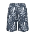 thumbnail image 3 of Men's Pajama Shorts Bottoms with Pockets Soft Lightweight Lounge Sleep Wear Octopus Sketchy, 3 of 6
