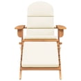 thumbnail image 3 of vidaXL Garden Collection Outdoor Chair Acacia Wood with Cushion - Cream White Foldable, 3 of 8