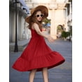thumbnail image 6 of Arshiner Girls Summer Dress Casual Loose Sleeveless Sundress Flowy Beach Maxi Dresses with Pockets, 6 of 6