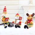 thumbnail image 1 of Juguete de Navidad 3 PCS / Set Súper Lindo Pierna Larga Sentado Papá Noel Muñeco de nieve Muñeco de reno Reno de Navidad Adornos de Navidad Adornos de Navidad para árbol de Navidad Colgante de vacaci JAMW Sencillez, 1 of 5