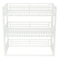thumbnail image 6 of Generic Triple Twin Bunk Bed - 3-Tier Heavy Duty Metal Bunk Bed with Safety Guardrails, Noise-Reduced Design , White Finish​, 6 of 9