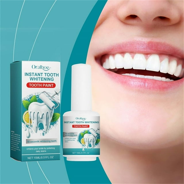 Pintura dental, pulidor de dientes, pintura instantánea para dientes, sérum limpiador dental para pulir y eliminar manchas, 15 ml. Cuidado dental.