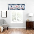thumbnail image 4 of D Polyester Window Valance 17 72X53 94 Inches Gnome Pattern Rod Pocket Curtain For Kitchen Bathroom Living Room Decor, 4 of 6