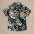thumbnail image 2 of PINQI Kids Hawaiian Shirt Toddler Boys Button Down Shirt Short Sleeve Tropical Shirts Summer Beach Shirt for Boys Vacation Clothes, 2 of 3
