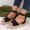 Black, variant on Womens Round Toe Dual Strap Wedge Sandals, Open Toe Thick Sole Summer Footwear, Casual Adjustable Ankle Strap Shoes, Sandalias Con Doble Correa Para Mujer