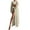 Beige, variant on Women's 2 Piece Set, Off Shoulder Crop Top and High Waist Slit Maxi Skirt, Linen Blend Beach Cover Up Set, Two Piece Outfit Set for Vacation, Summer, Beach and Boho Chic Dress Set-Beige