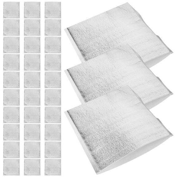 Toyvian 50Pcs Portable Insulated Bags Silver Thermal Food Storage Bags for Fresh Keeping and very