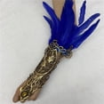 thumbnail image 3 of Bovemsi Gloves for Women Gothic Style Hollowed Out Gold Lace Arm Carnival Party Gloves, 3 of 3