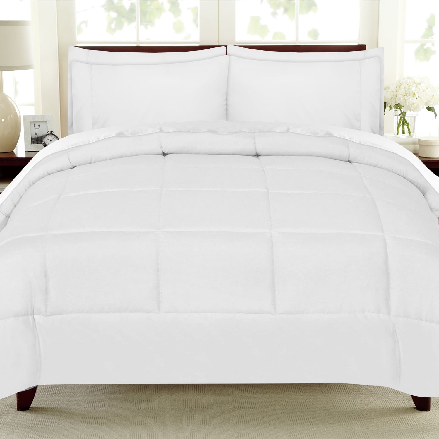5 Piece BedInABag Down Alternative Comforter & Sheet Set Twin White