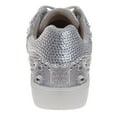 thumbnail image 4 of Badgley Mischka Girls Glitzy Sneakers. (Little Kids Big Kids), Silver, Size: 12, 4 of 6