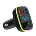 thumbnail image 2 of VANLOFE Car Bluetooth 5.0 Wireless Handsfree Car FM Transmitter Receiver Radio MP3 Adapter Player 2 USB+PD Charger Kit, 2 of 8