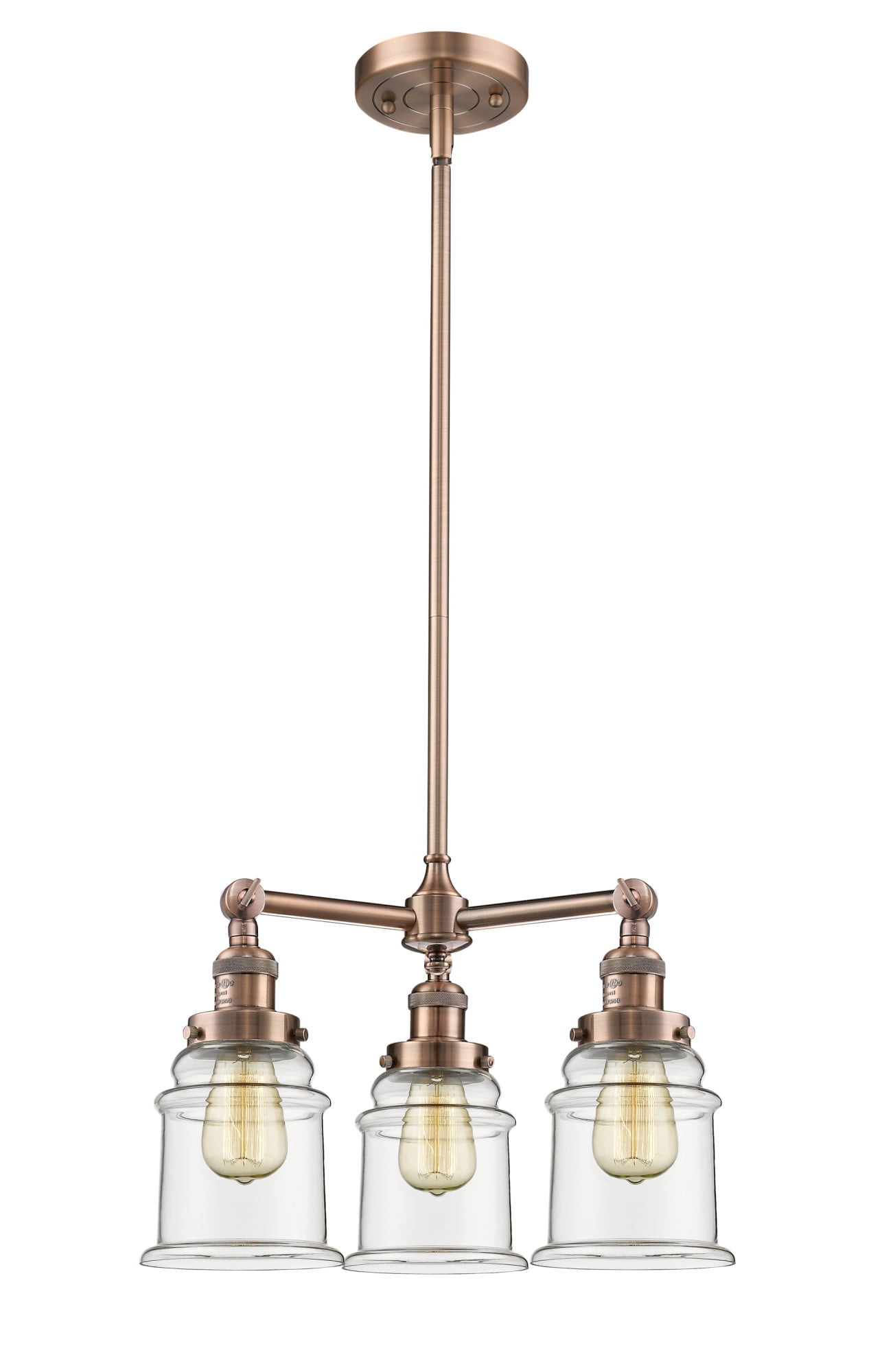 Innovations Lighting 207 Canton Canton 3 Light 18" Wide Chandelier - White