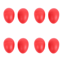 4 Pair Plastic Percussion Musical Egg Maracas Shakers Red