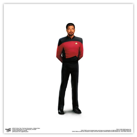 Gallery Pops Star Trek: The Next Generation - William Riker Wall Art, Unframed Version, 12" x 12"