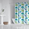thumbnail image 2 of LightBlue Cartoon Dinosaurs Trees Pattern Shower Curtain 72"x84" ,Bathroom Decorative Shower Curtains Set with 12 Hooks,Modern Waterproof Washable Shower Curtain, 2 of 6