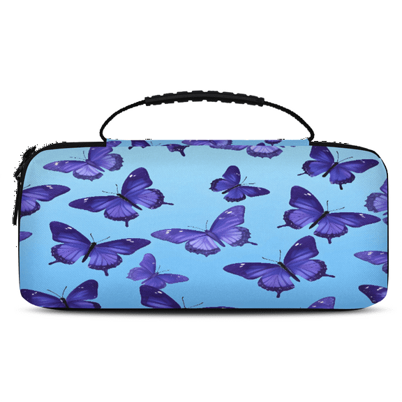 Herdesigns Butterfly Animals Carrying Case for Nintendo Switch OLED Model 2021 & Switch 2017 with 20 Game Card Slots, Portable Travel Carry Case for Accessories and Console
