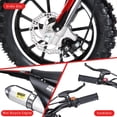 thumbnail image 3 of 49cc Kids Dirt Bike,2-Stroke Gas Dirt Bike, Dirt Bike for Kids 8-14,Gas Power Pocket Rocket Bike,Gas Motorcycle with Front Rear Disc Brakes, Off Road Mini Motorcycle Max Load 220LBS Max Speed, 3 of 10