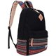 thumbnail image 4 of Mochila Retro Colorido A Rayas Mochila Escolar Juvenil Ligero Lindo Impermeable Mochila Informal Mochila Escolar Negro,11 Feliz Sencillez, 4 of 5