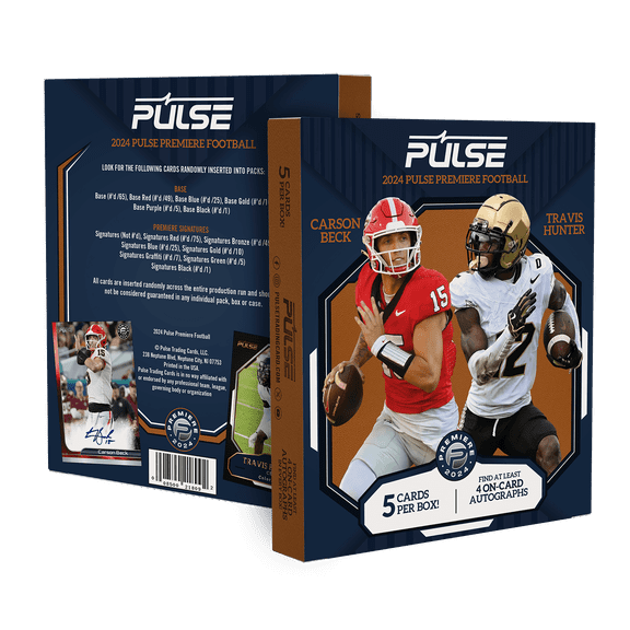 2024 Pulse Premiere Football -4 On Card Autographs Per Box- Travis Hunter, Carson Beck