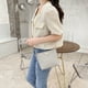 thumbnail image 5 of Bolso bandolera de un solo hombro con textura y estilo elegante Gris claro, 5 of 5