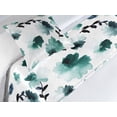 thumbnail image 3 of Botanical Bed Runner Set, Retro Watercolor Style Pattern of Flower and Leaf Designs Cold Tones, Decorative Bedding Scarf & a Pillow Sham for Hotels Homes, Twin, Dark Teal Slate Blue, by Ambesonne, 3 of 3