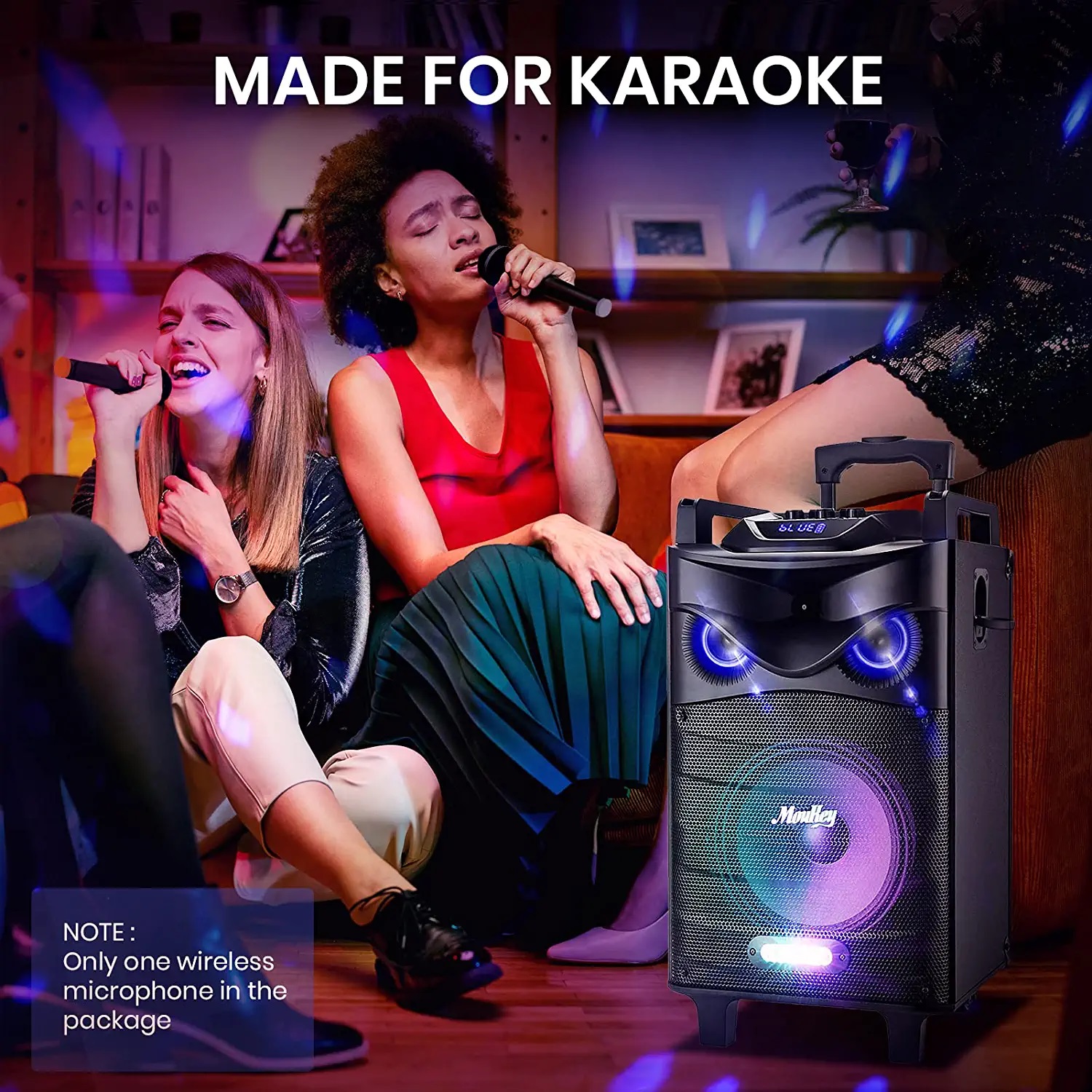 Buy Moukey Karaoke Machine, Outdoor Speaker 10 Subwoofer PA System